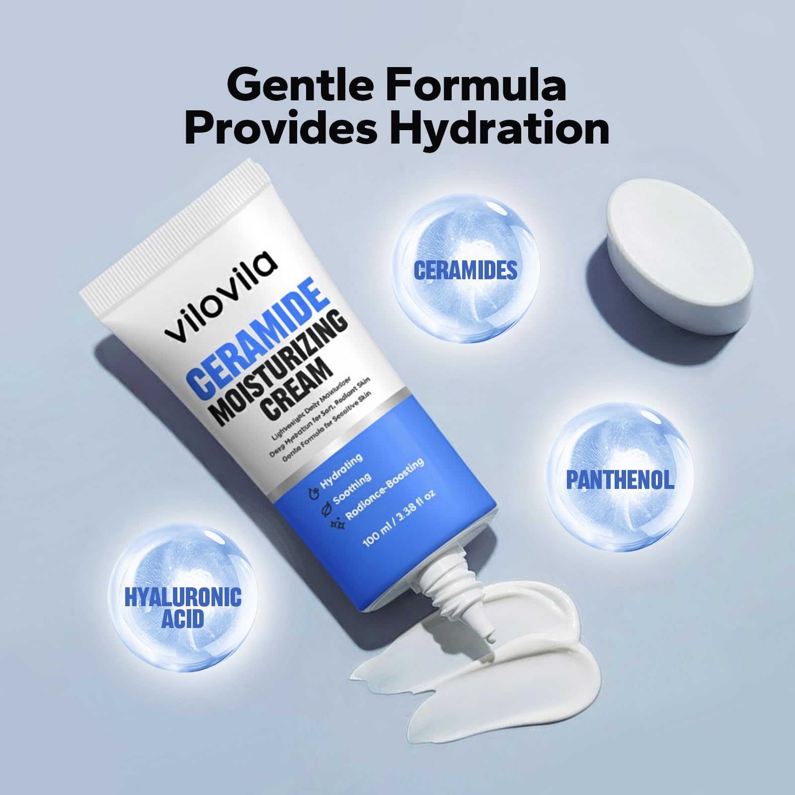 ViloVila Ceramide Facial Moisturizing Cream – Lightweight Hydration for Sensitive Skin