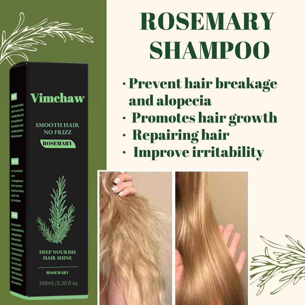 Vimchaw Rosemary Hair Growth Shampoo – Organic, Keratin-Infused for Thinning Hair (3x3.4 oz Pack)