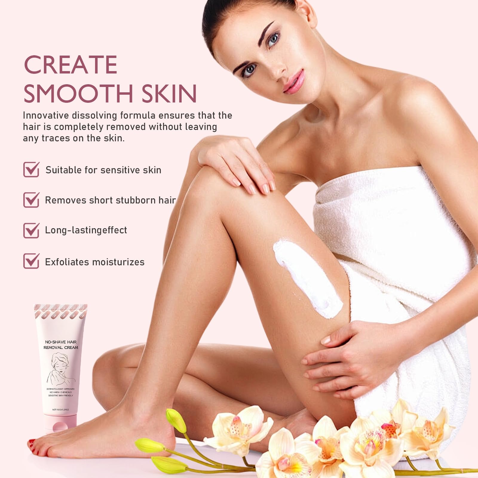 Vincofoo No-Shave Hair Removal Cream – Gentle, Fast, Sensitive Skin