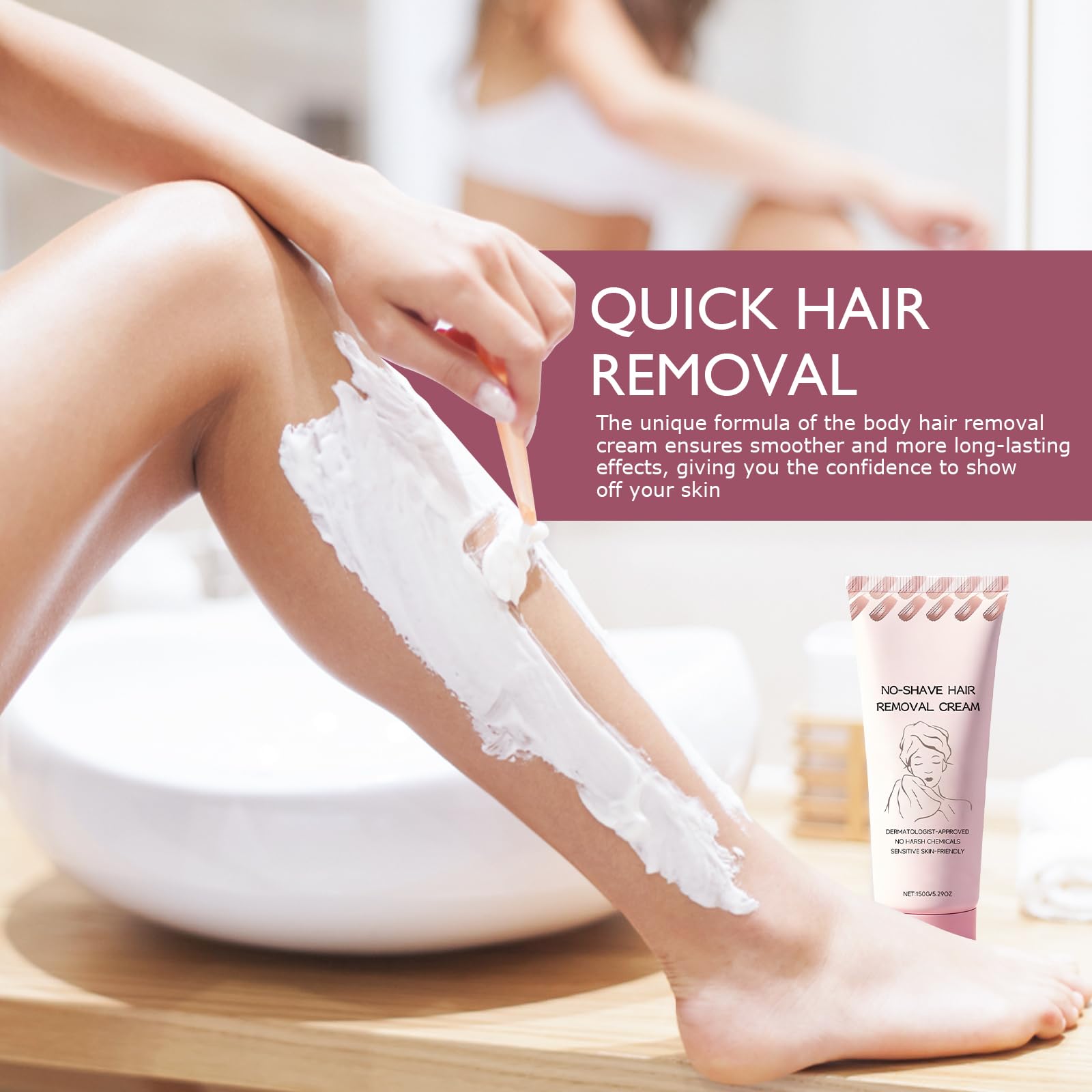 Vincofoo No-Shave Hair Removal Cream – Gentle, Fast, Sensitive Skin