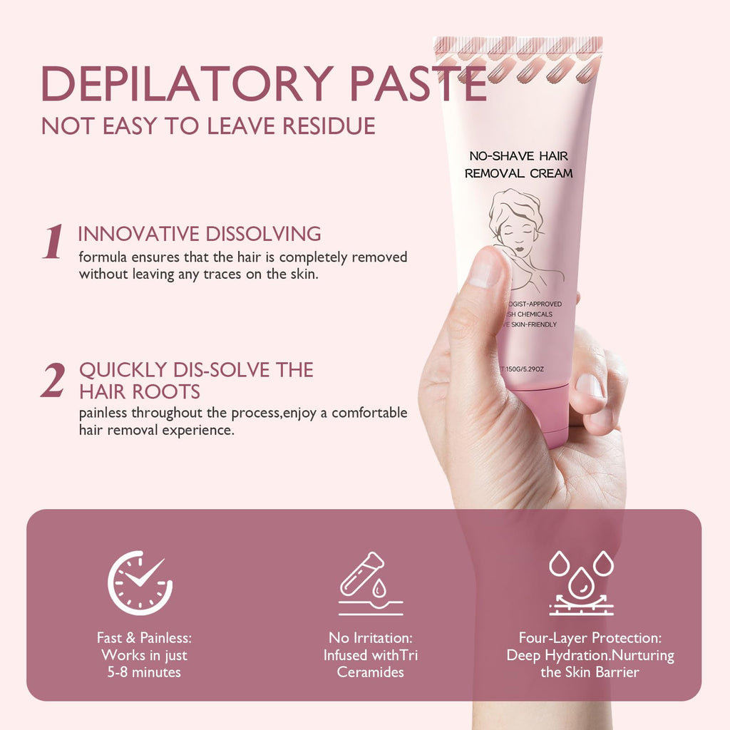 Vincofoo No-Shave Hair Removal Cream – Gentle, Fast, Sensitive Skin