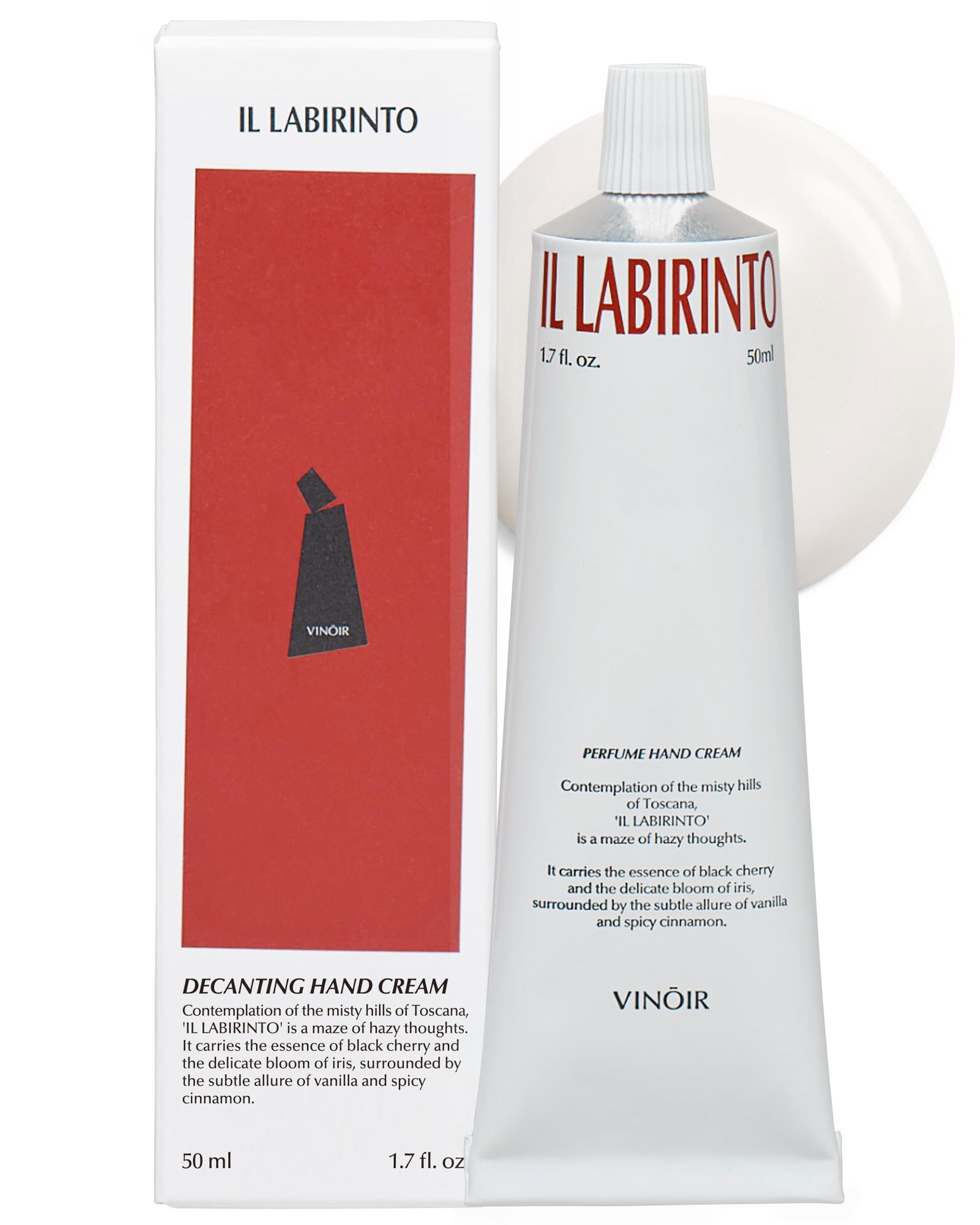 VINOIR IL LABIRINTO Decanting Hand Cream – Long-Lasting Fragrance, 1.7 oz