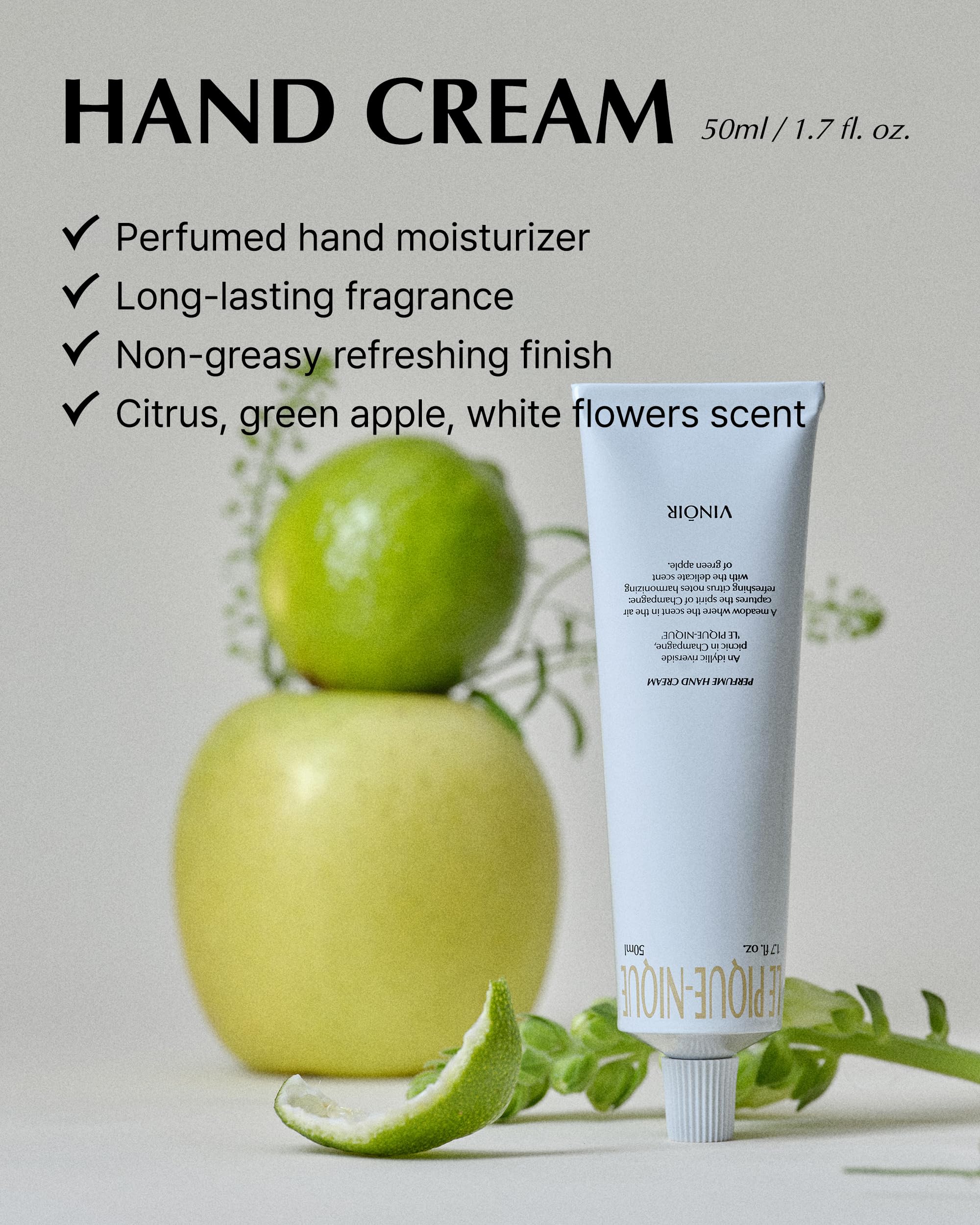 VINOIR LE PIQUE-NIQUE Decanting Hand Cream – Long-Lasting Scent, Non-Greasy Hydration, 1.7oz
