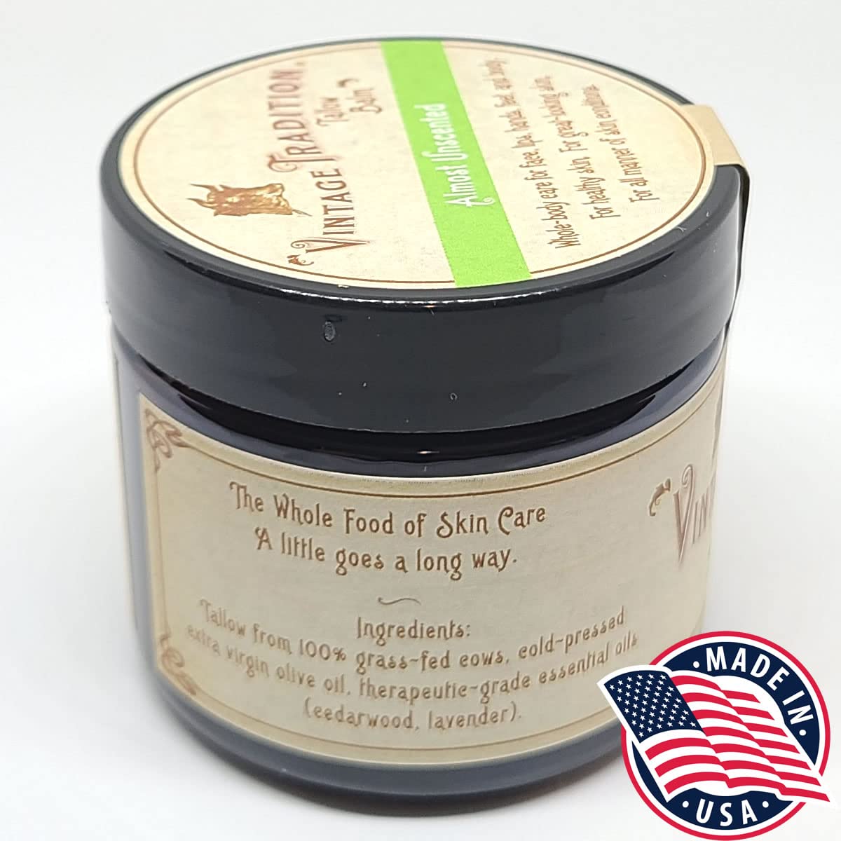 Vintage Tradition Beef Tallow Balm — All-Purpose Skin Care (2 fl oz)