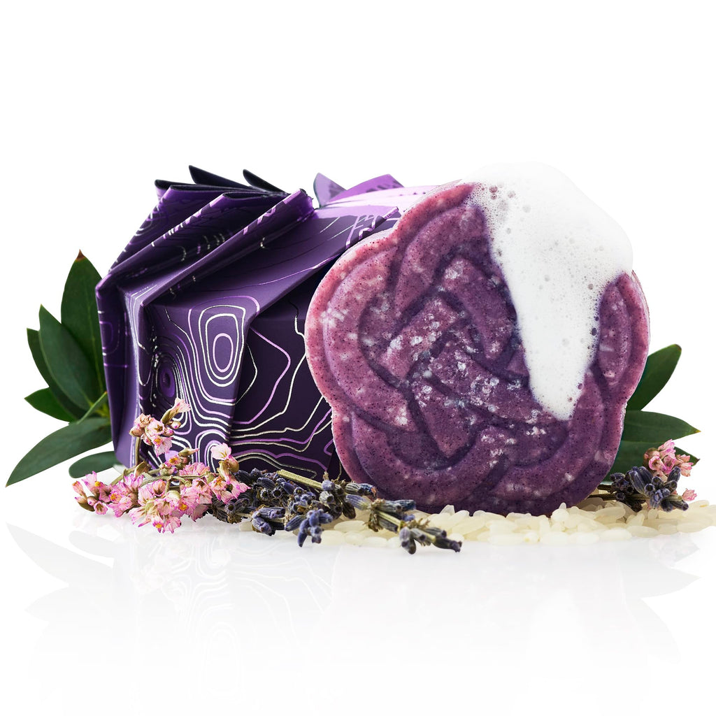 Viori Purple Shampoo Bar: Longsheng Rice Water & Natural Ingredients for Blonde Hair – Neutralizes Brassy Tones