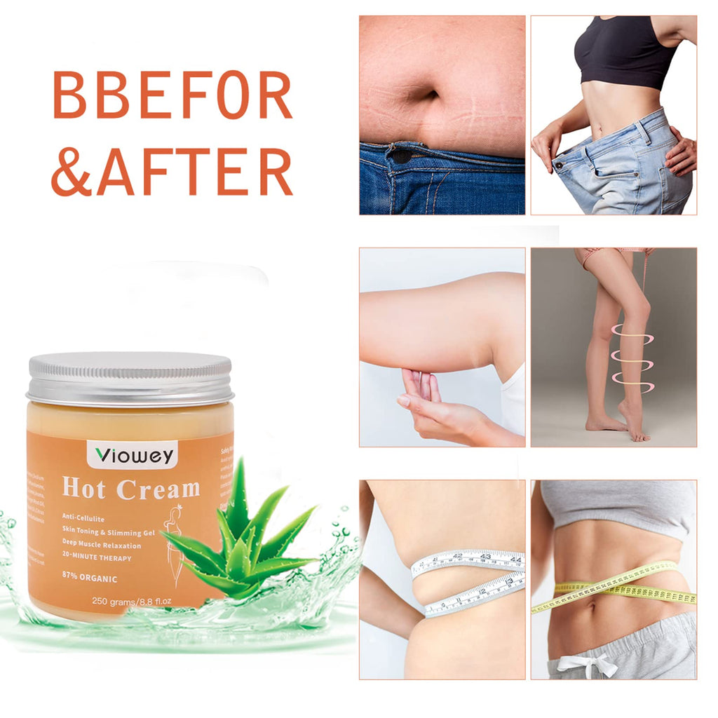 Viowey Hot Cream – Fat Burning Body Cream for Tummy, Waist & Limbs, 8.8oz