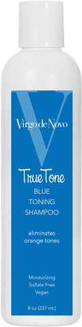 Virgo de Novo Blue Toning Shampoo 8 oz – Neutralizes Brass & Orange Tones (Sulfate-Free, Vegan)