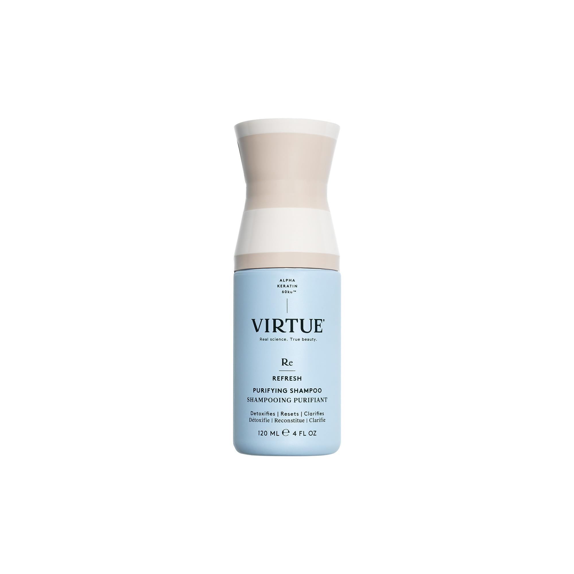 Virtue Clarifying Detox Shampoo — Sulfate-Free Weekly Detox with Alpha Keratin 60ku