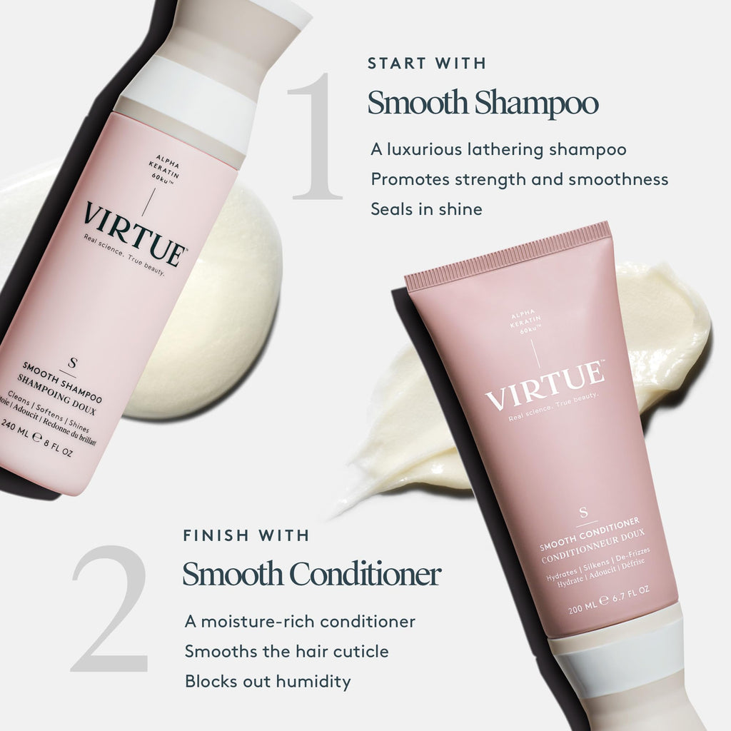 Virtue Smooth Conditioner — Frizz Control for Curly Hair, Sulfate Free & Color Safe | VIRTUE