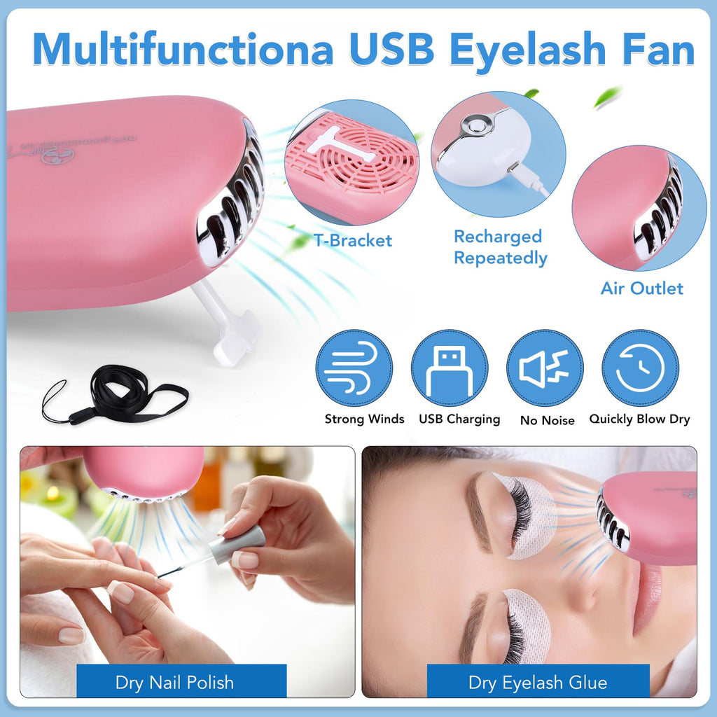 VISCOO Eyelash Extension Kit for Beginners – Complete Lash Starter Set with Mannequin Head