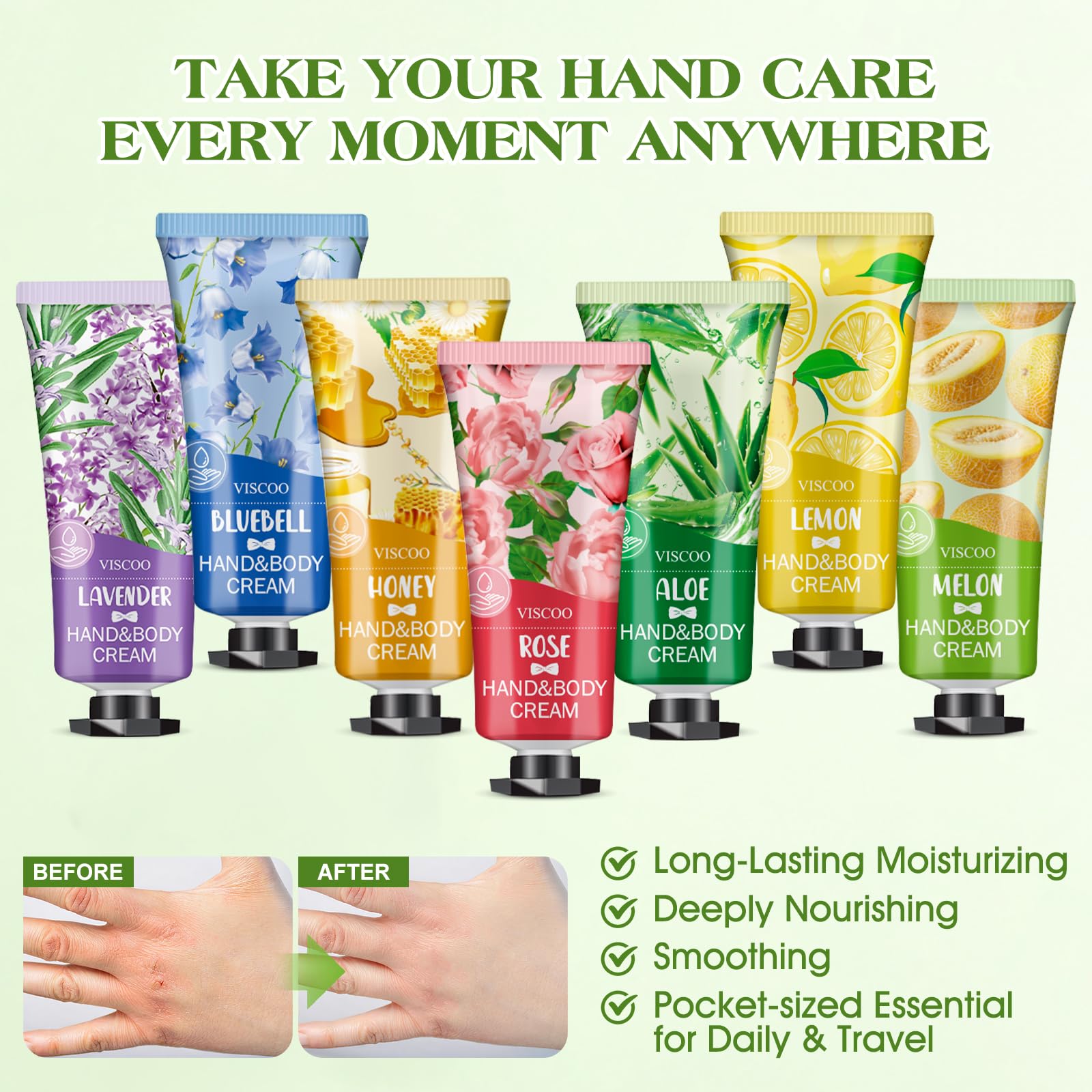 VISCOO 154 Pack Hand Cream Gift Set for Women – Bulk Travel-Size Moisturizers