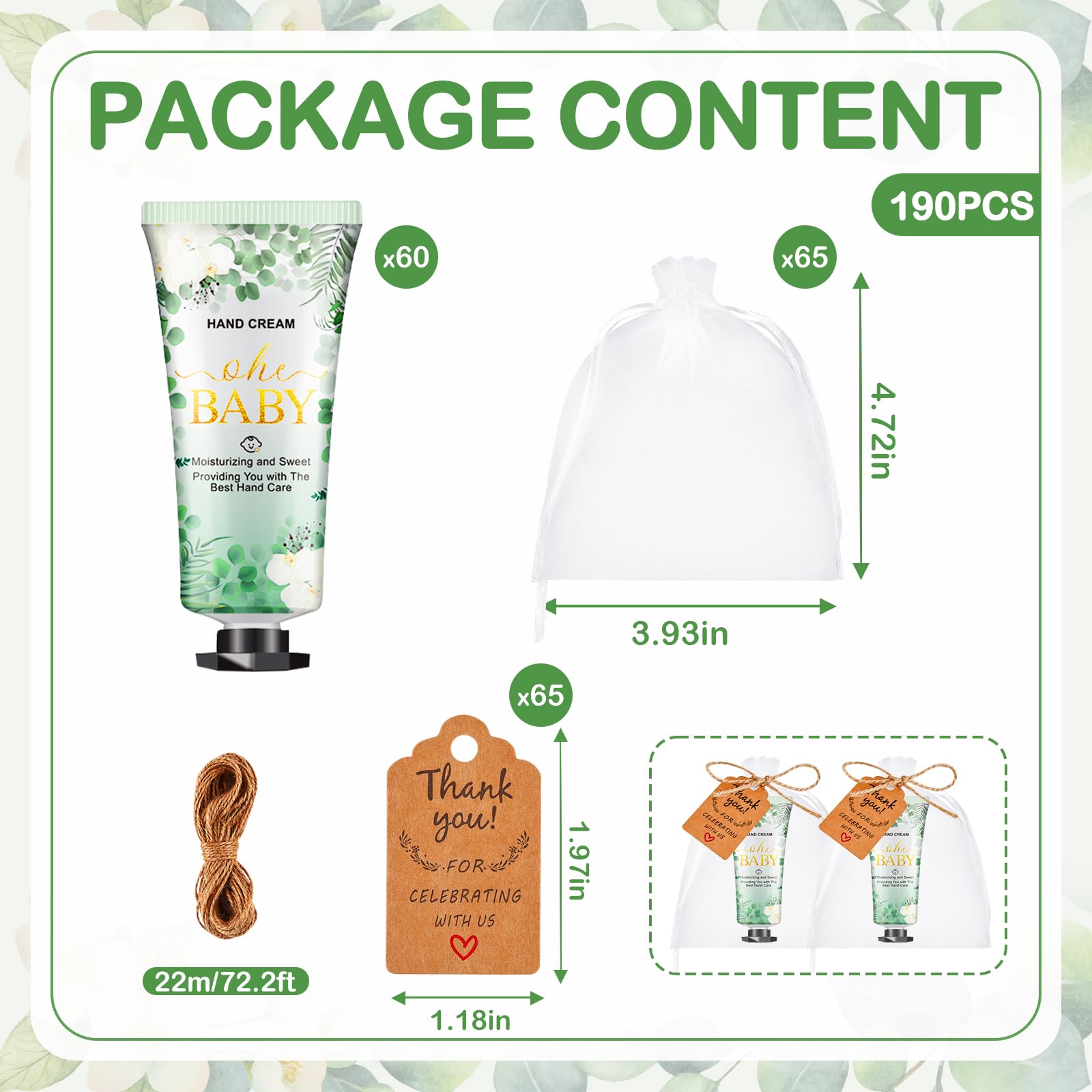 VISCOO Oh Baby 60 Travel-Size Hand Lotion Sets – Baby Shower & Bridal Gifts