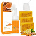 VISEWI Turmeric Face Wash with Brush + Turmeric Soap Set | Deep Cleanse