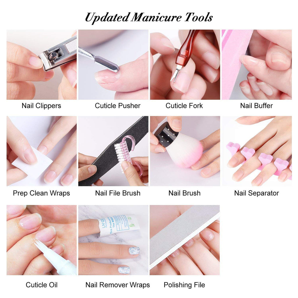 Vishine Gel Nail Polish Starter Kit + 48W SUNOne Lamp – 6 Colors, Base & Top Coats