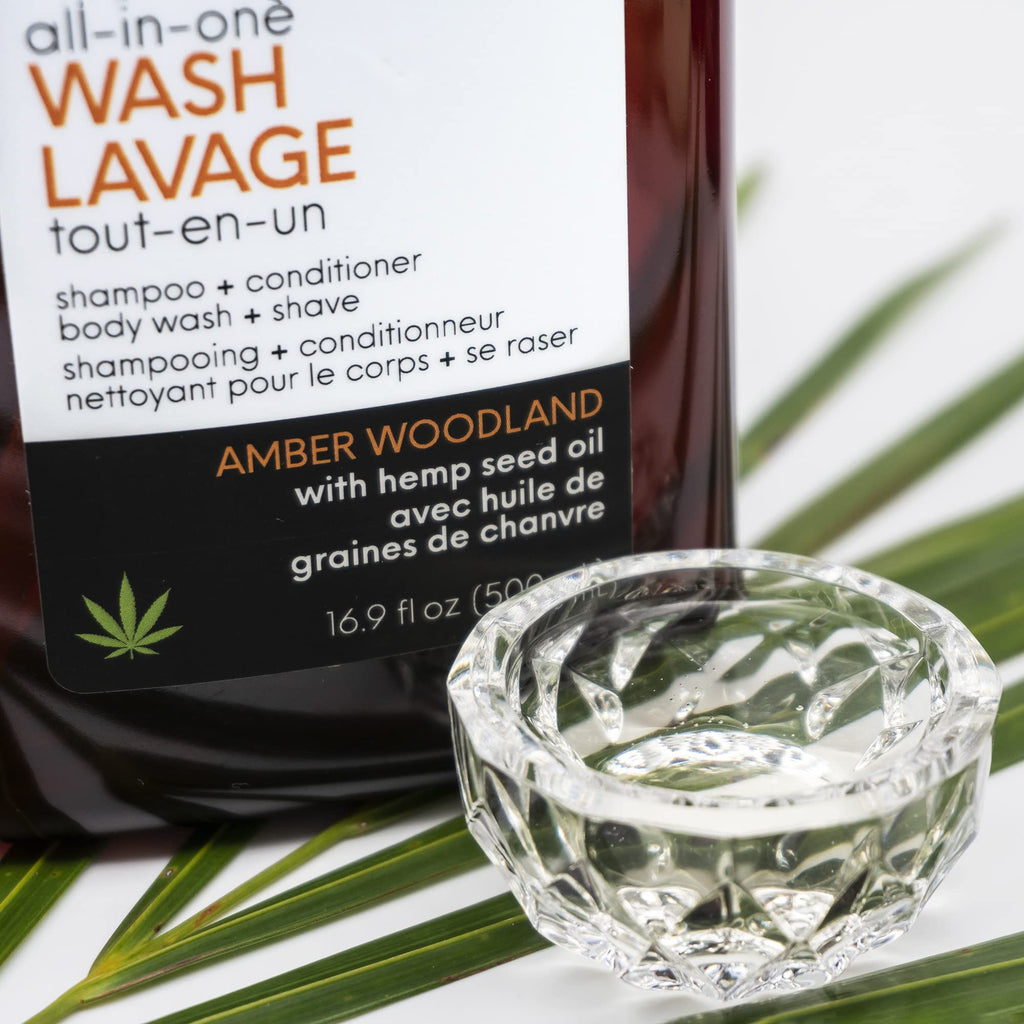 Vitabath Men's Amber Woodland All-In-One Body Wash | Hydrating Cleanser, Shampoo, Conditioner, Soap & Shave - 16.9 fl oz