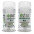 Vital Green Crystal Potassium Alum Deodorant with Aloe Vera – Unscented Mineral Deodorant for Sensitive Skin (2 x 100 g)