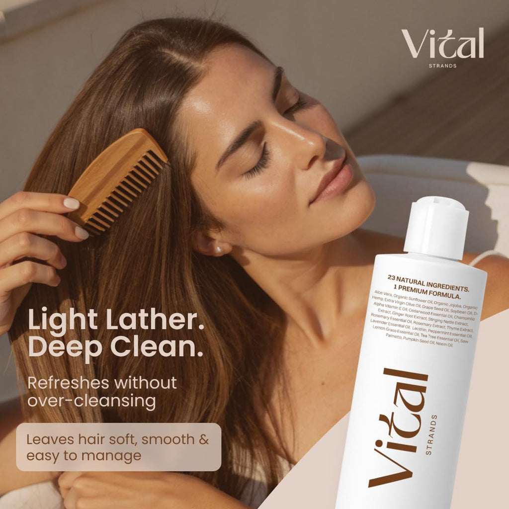 Vital Strands Hair Growth Shampoo for Thinning Hair – Rosemary, Nettle & Saw Palmetto | 8 fl oz