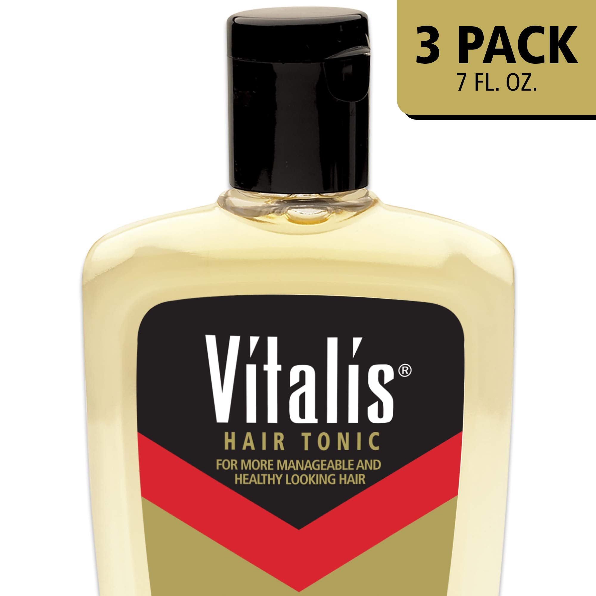 Vitalis Hair Tonic 7 oz – 3-Pack (21 oz total) | Light, Non-Greasy Styling for All Hair Types