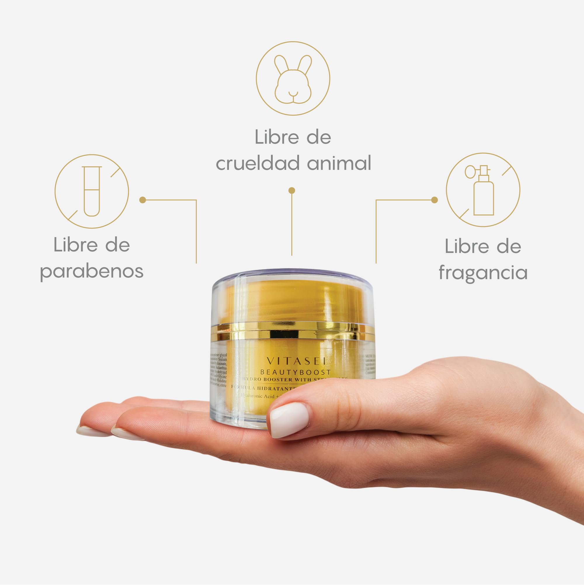 VITASEI Beautyboost Hydro Booster Anti-Aging Cream with Hyaluronic Acid | 1.7 oz Gel-Cream