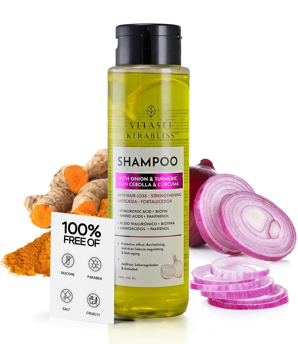 VITASEI Kerabless Shampoo with Onion & Turmeric - Hair Revitalizing & Protection