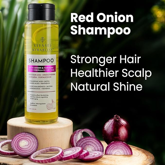 VITASEI Kerabless Shampoo with Onion & Turmeric - Hair Revitalizing & Protection