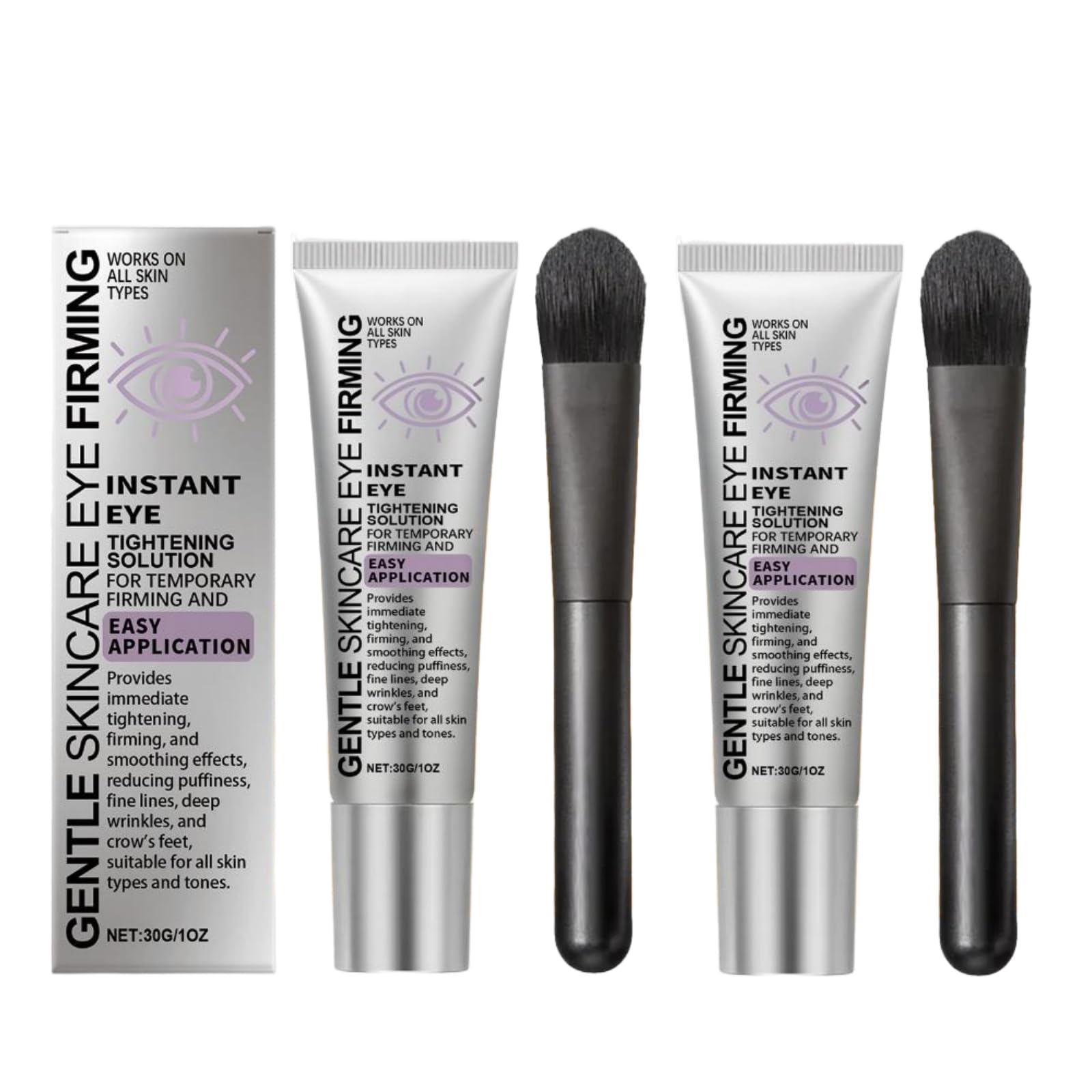 VivaBloom Perfection Eye Tightener with Brush – Instant Firming Eye Cream