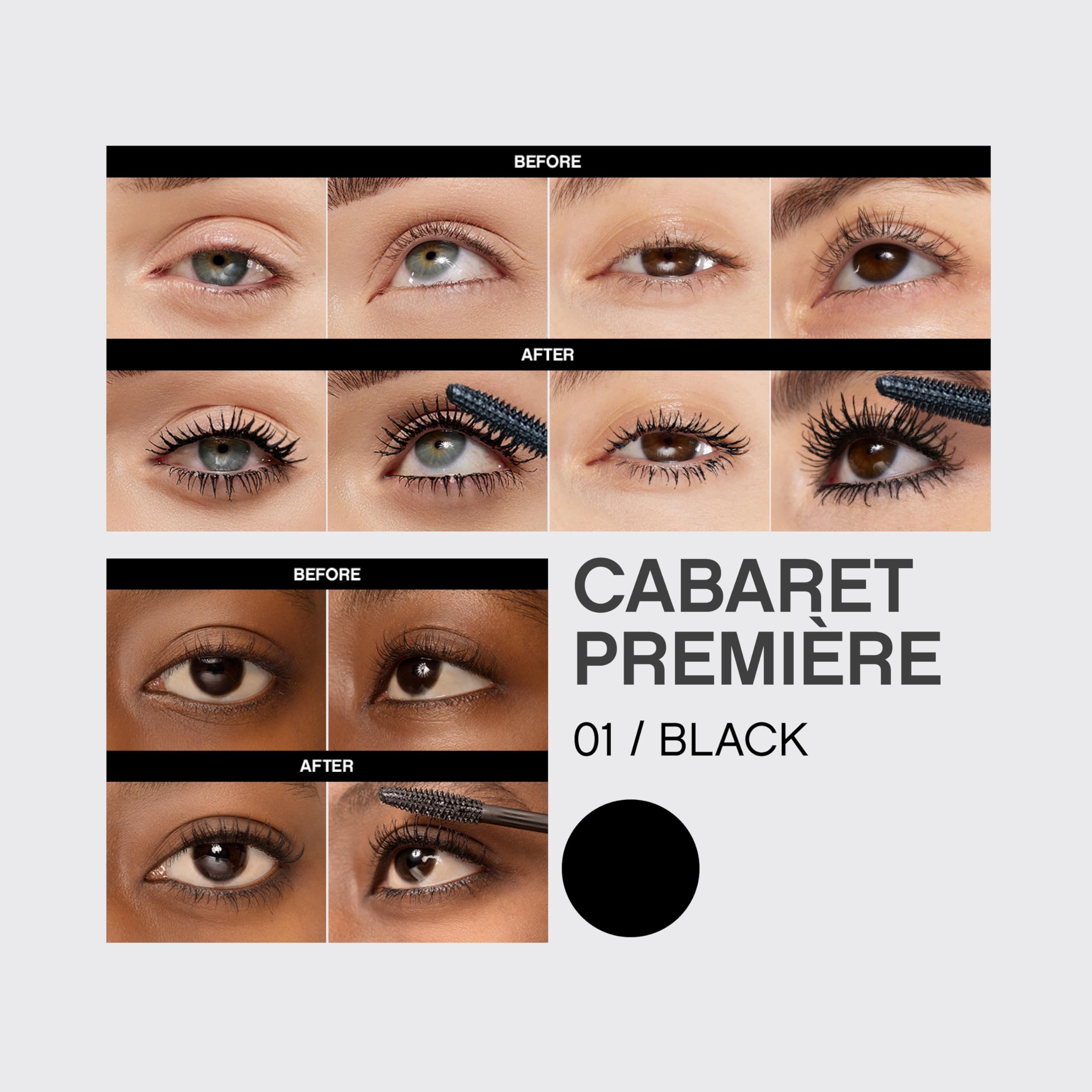 Vivienne Sabó Cabaret Premiere Black Mascara – Defined, Voluminous Lashes, Smudge-Proof, Cruelty-Free, Made in Europe (2x0.6oz, 01 Black)