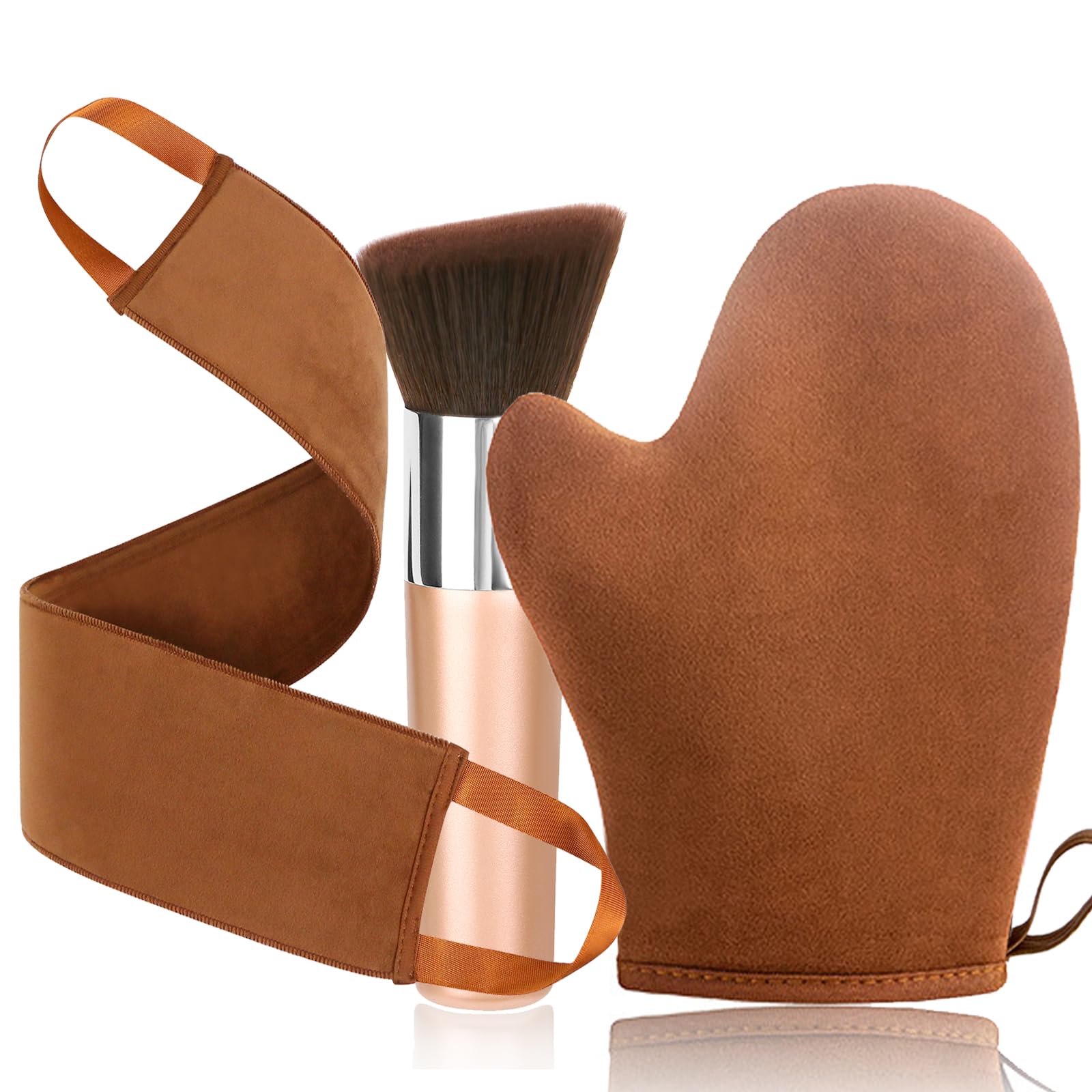 VNIHTT VNITT 3-in-1 Self Tanning Kit | Mitt, Kabuki Brush & Back Applicator