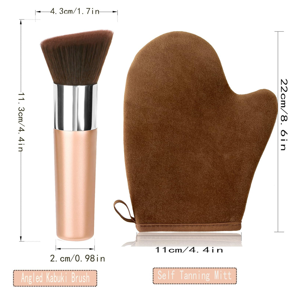 VNIHTT VNITT 3-in-1 Self Tanning Kit | Mitt, Kabuki Brush & Back Applicator