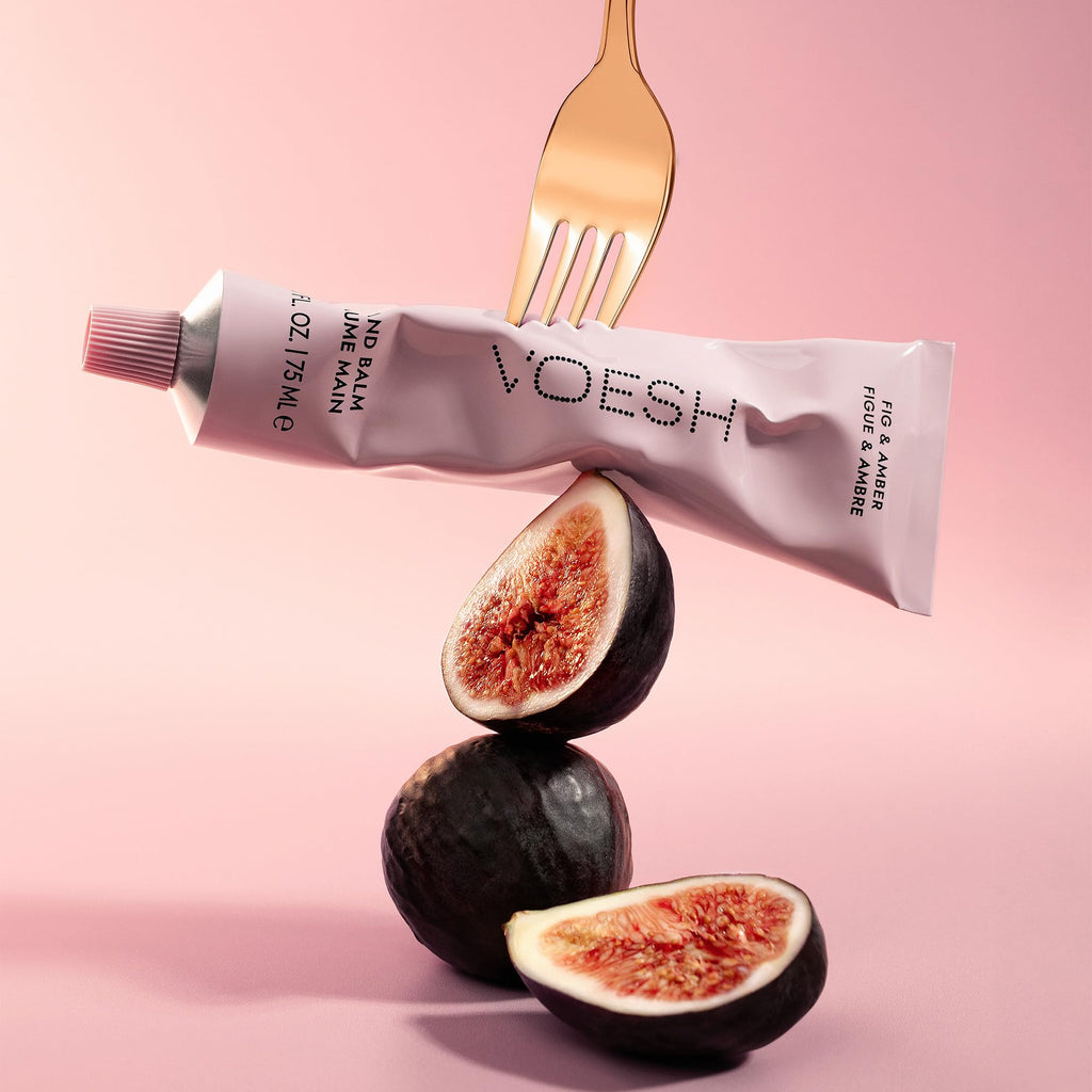 VOESH Vegan Hand Balm Fig & Amber 2.5 oz – Non-Greasy K-Beauty Hand Cream for Dry Hands