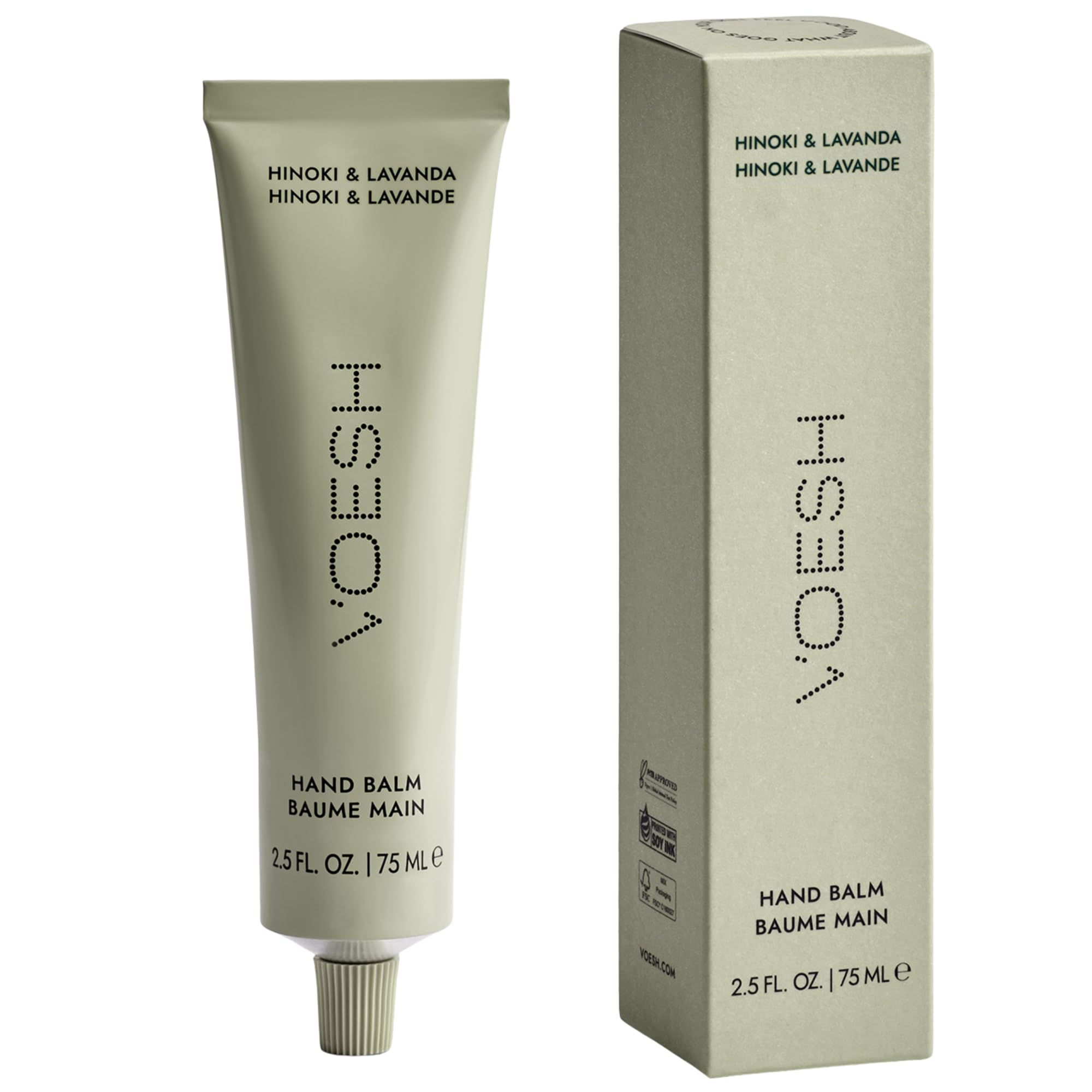 VOESH Hinoki & Lavanda Vegan Hand Balm 2.5 oz – K-Beauty Hand Cream, Non-Greasy & Fast-Absorbing with Turmeric Mango Butter & Squalane