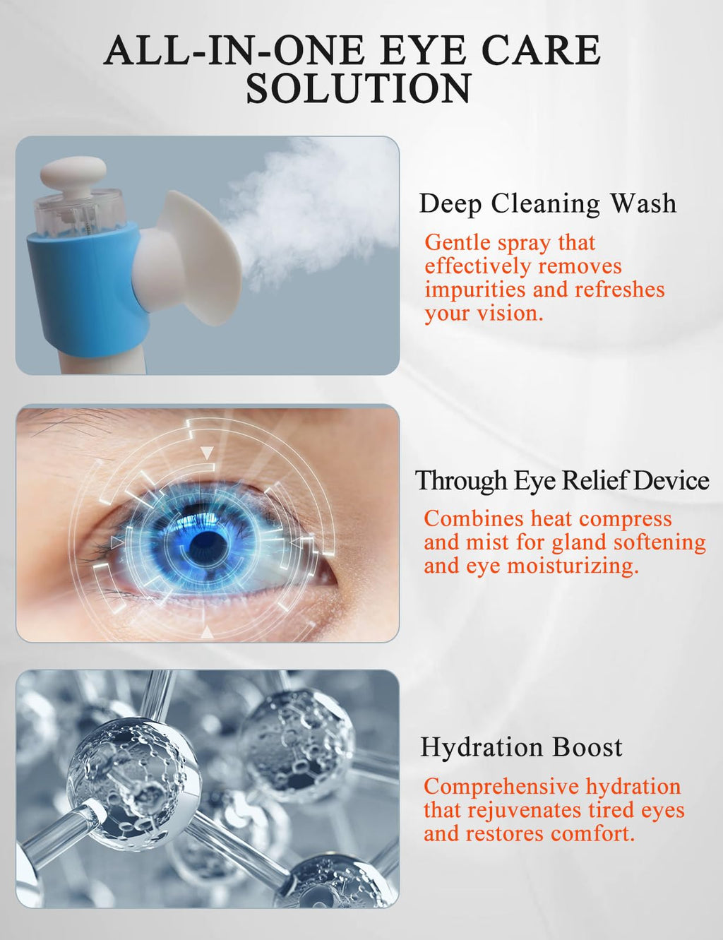 Vowleike Eye Steamer for Dry Eye – Portable USB Nano Mist with Warm Compress