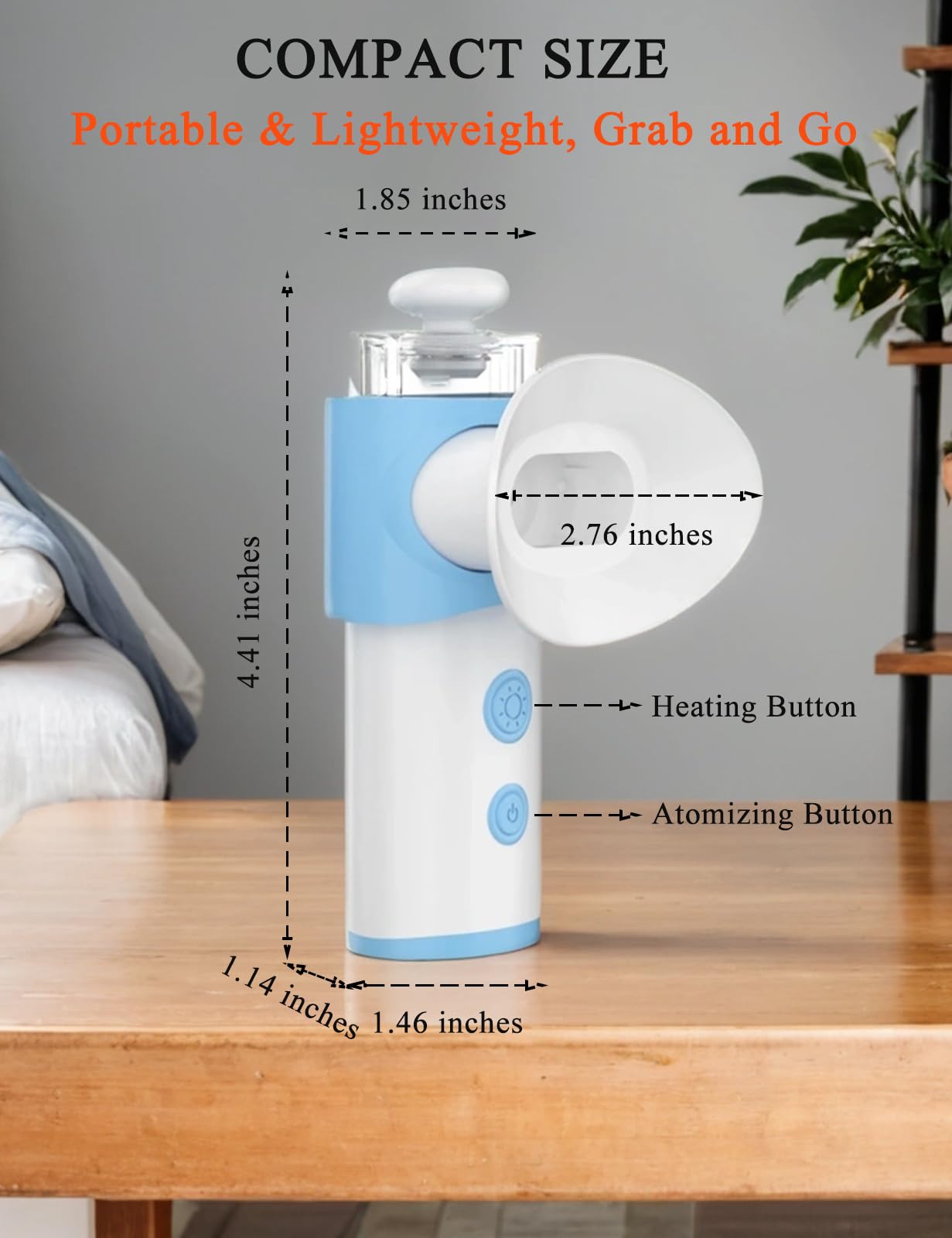 Vowleike Eye Steamer for Dry Eye – Portable USB Nano Mist with Warm Compress