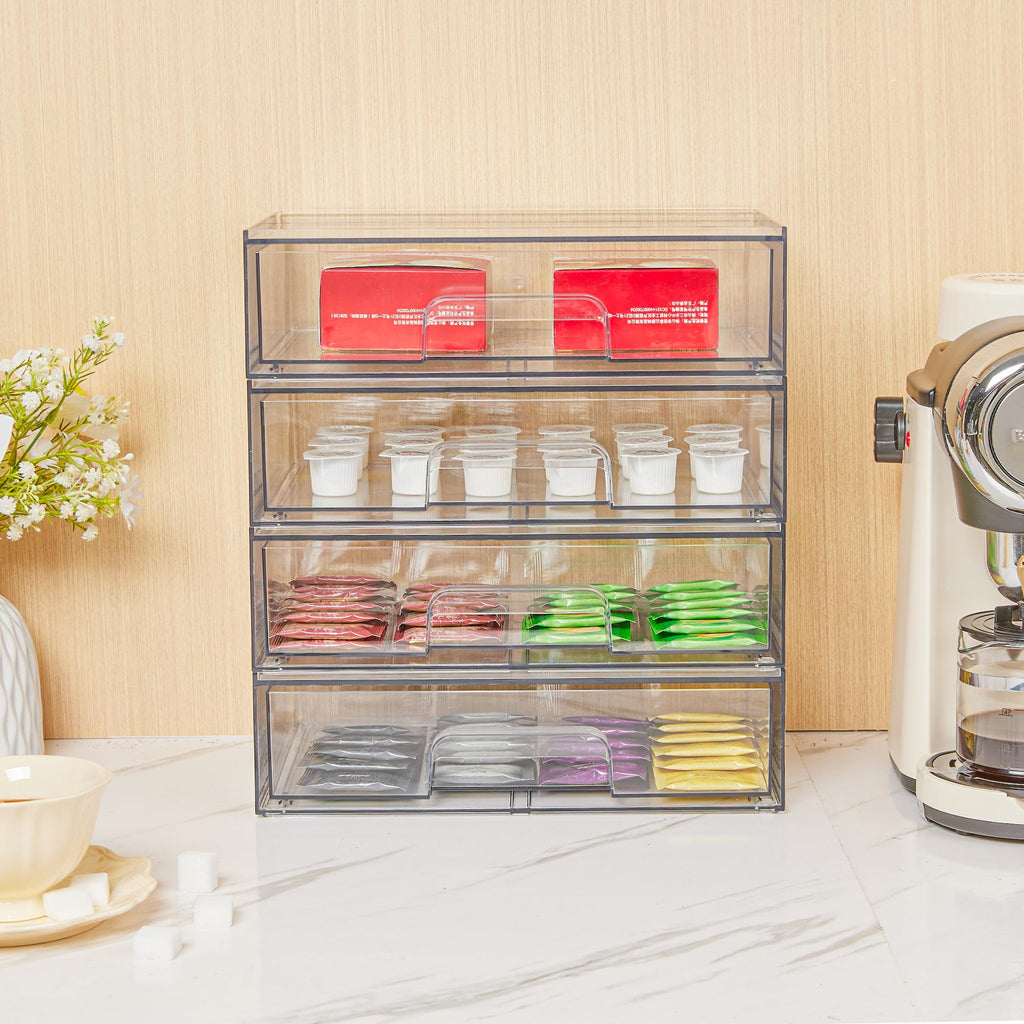 Vtopmart 12.1in Clear Stackable Drawer Organizers — 3 Pack Acrylic Cosmetic Bins