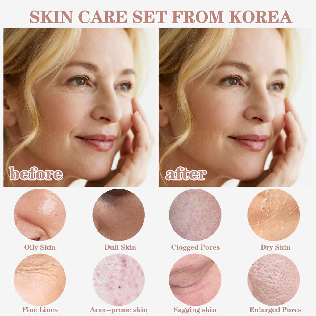 Vurfoo JAAN Korean Skincare Set – Anti-Aging Lotion & Whitening Toner, Deep Hydration, Gift Set
