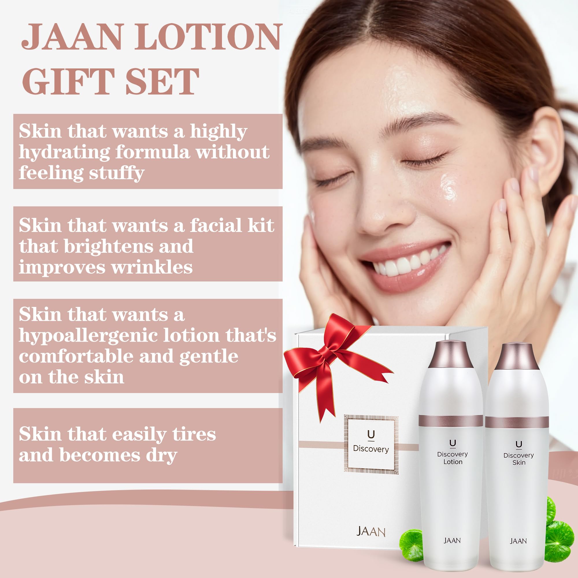 Vurfoo JAAN Korean Skincare Set – Anti-Aging Lotion & Whitening Toner, Deep Hydration, Gift Set