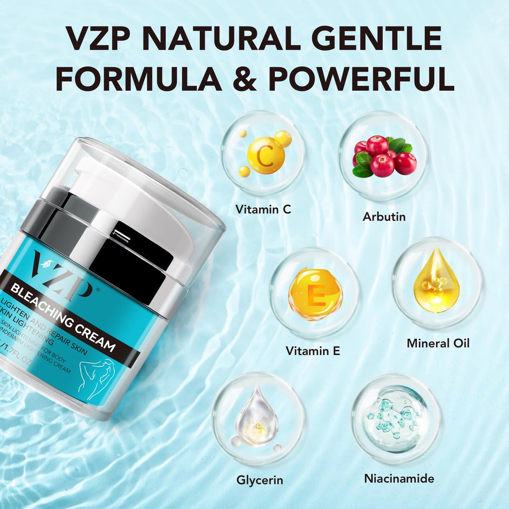 VZP Dark Spot Remover – Vitamin C Body Lightening Cream for Underarms, Elbows & More (1.7 oz)