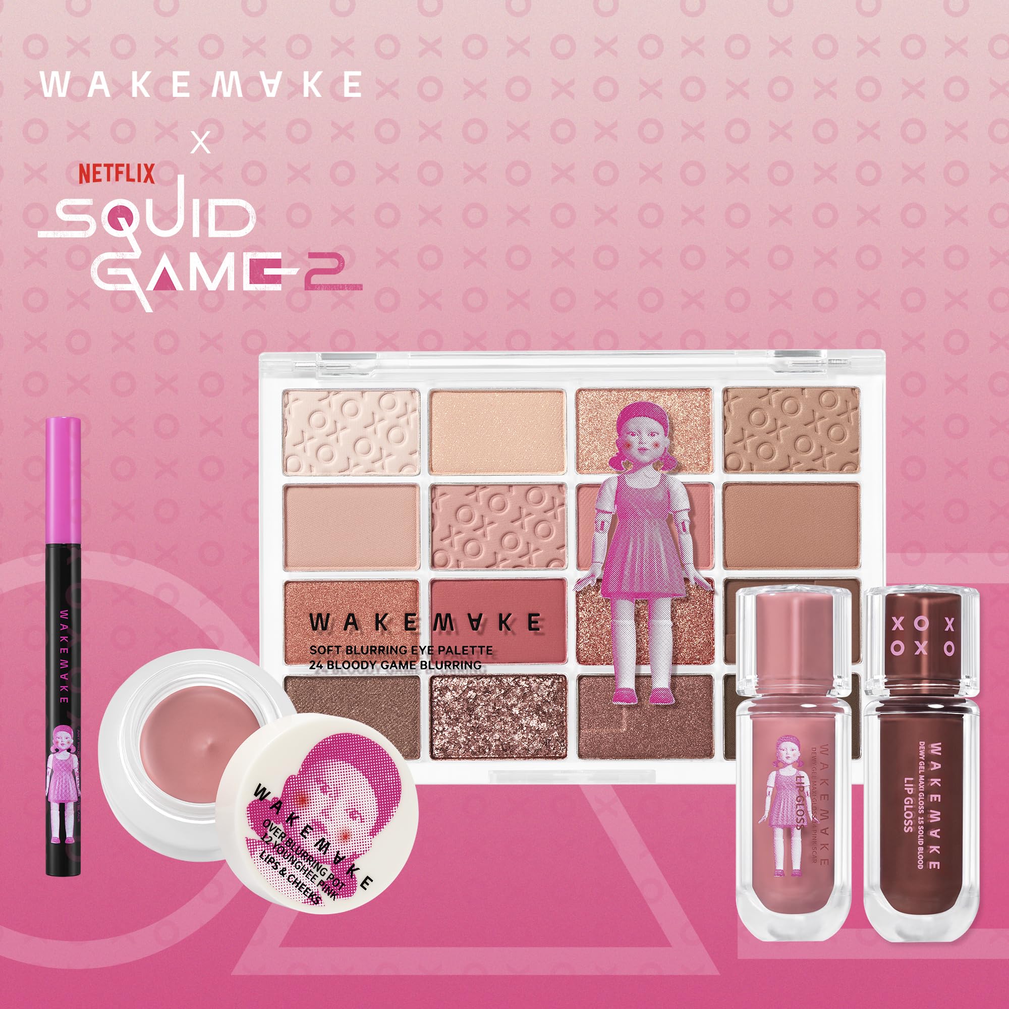 WAKEMAKE WM X Netflix Squid Game Get Ready with Younghee Makeup Set | Korean Makeup Kit