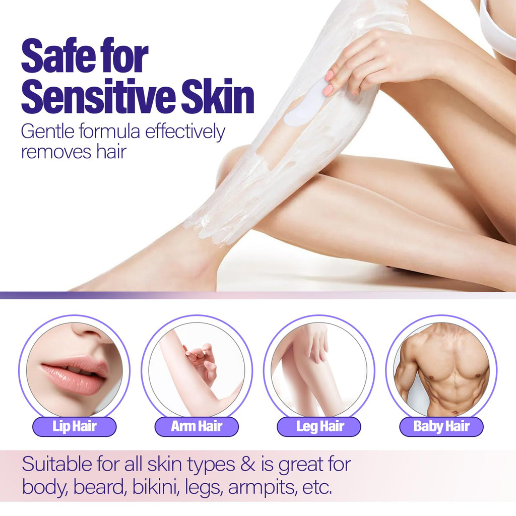 WALEJUC Hair Removal Cream for Women – Gentle All-in-One Depilatory for Sensitive Skin