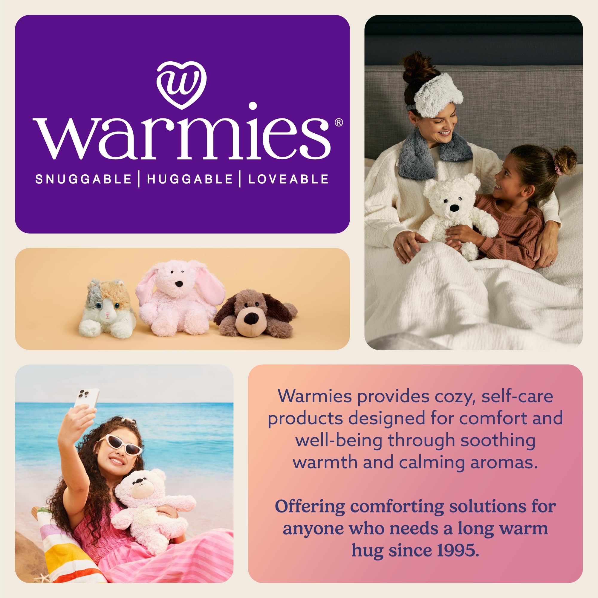 Warmies Microwavable Eye Mask in Curly Sage — Warmth, Comfort & Lavender Calm