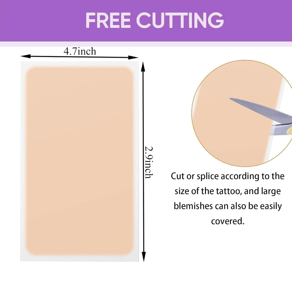 Tattoo Cover Up Patch Kit — 15 Patches + 15 Remover Stickers, Water-Resistant, Ultra-Thin Concealer