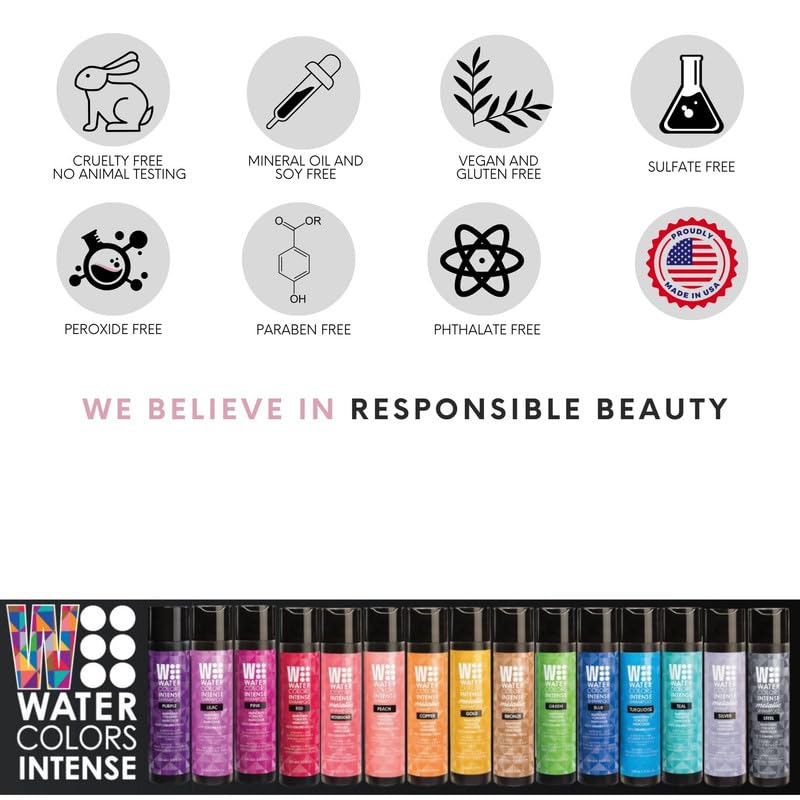Watercolors Intense Color Depositing Shampoo – Red, 8.5 oz | 3-in-1 Color Refresh
