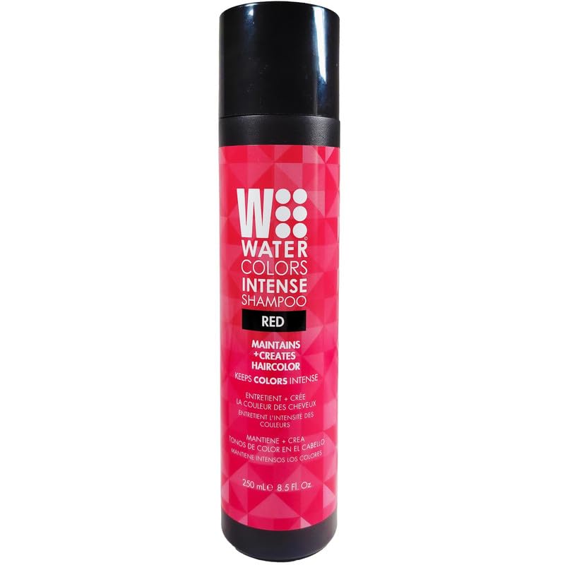 Watercolors Intense Color Depositing Shampoo – Red, 8.5 oz | 3-in-1 Color Refresh