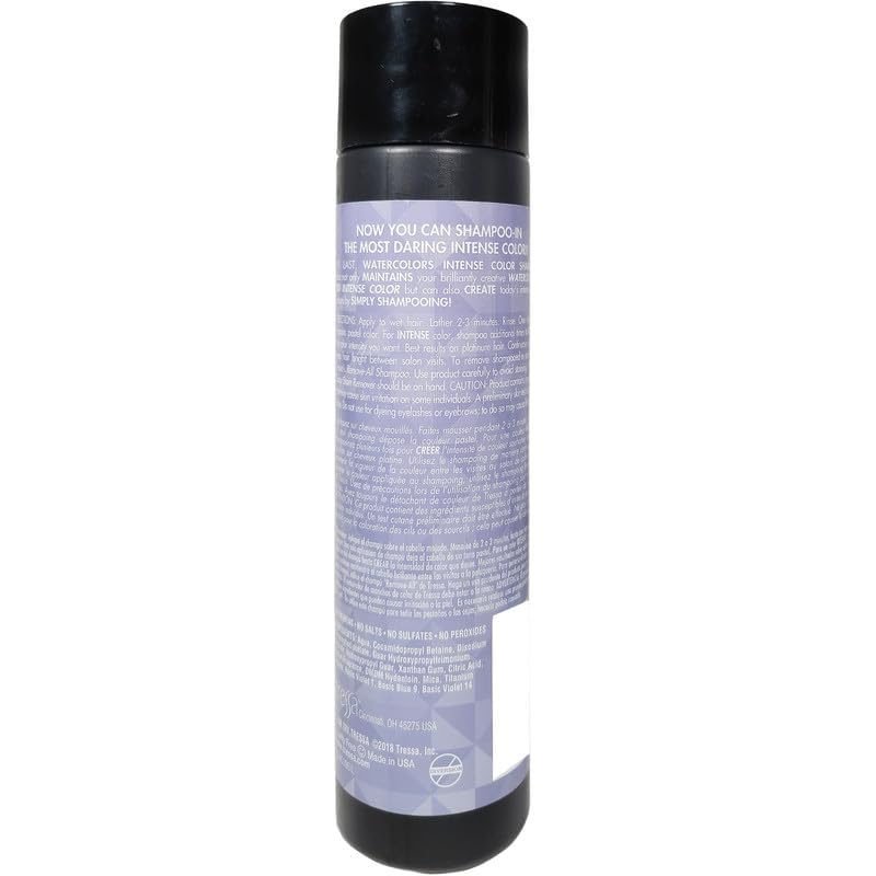 Watercolors Silver Intense Metallic Color Depositing Shampoo – 33.8 oz | Color-Depositing, Paraben & Sulfate Free