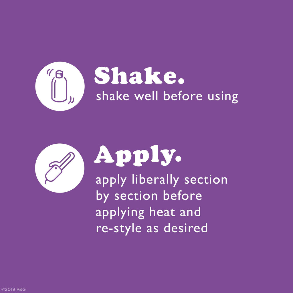 Waterless Heat Shield Protect & Re-Style – Sulfate-Free, Heat Protection Up to 450°F for All Hair Types | 6.4 Fl Oz
