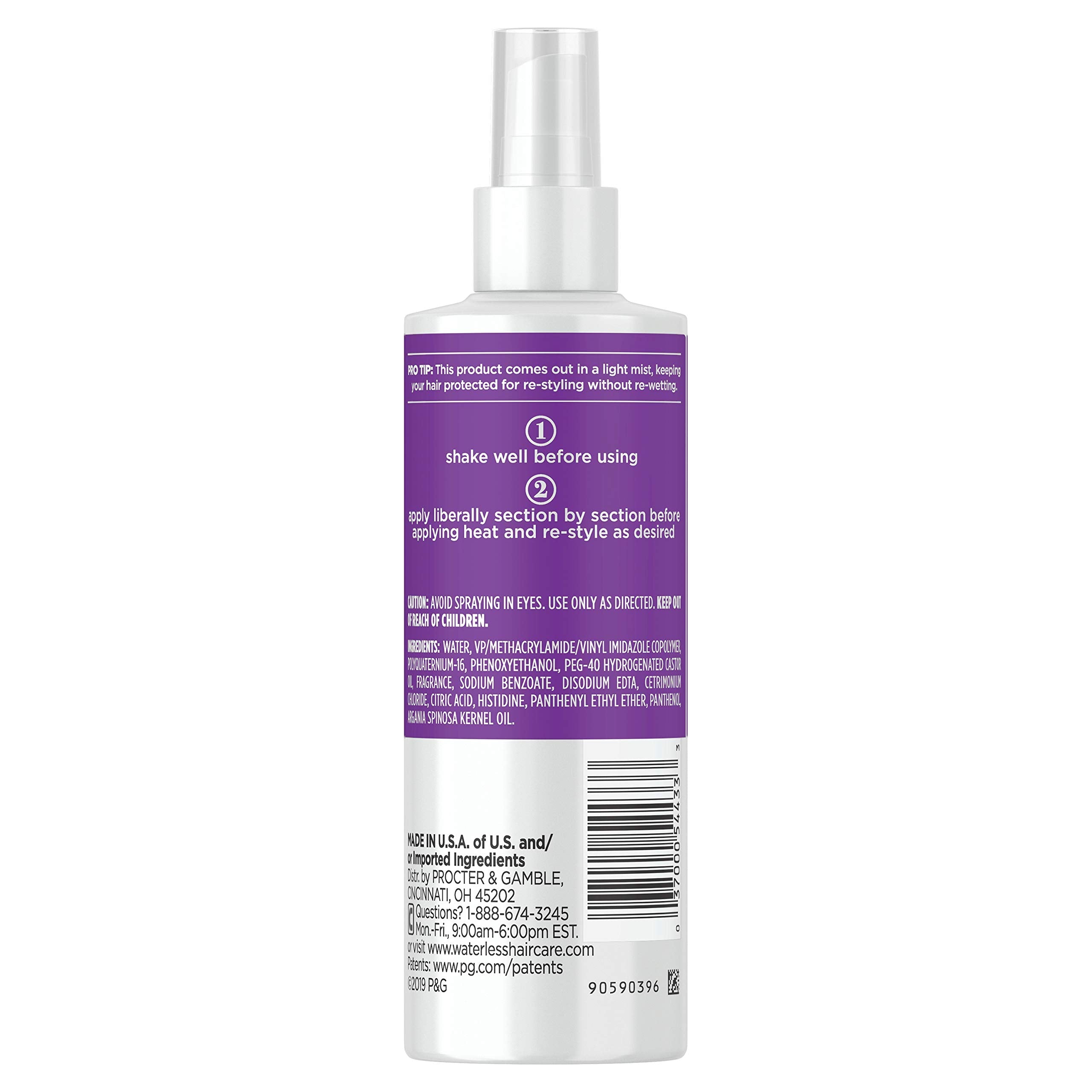 Waterless Heat Shield Protect & Re-Style – Sulfate-Free, Heat Protection Up to 450°F for All Hair Types | 6.4 Fl Oz