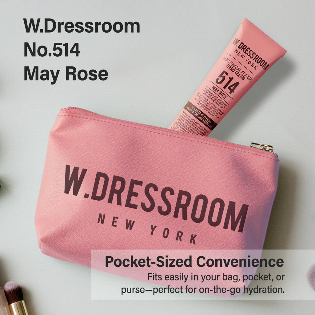 W.Dressroom Moisturizing Hand Cream – Non-Greasy, Quick-Absorbing Korean Hand Lotion (50 ml) – May Rose
