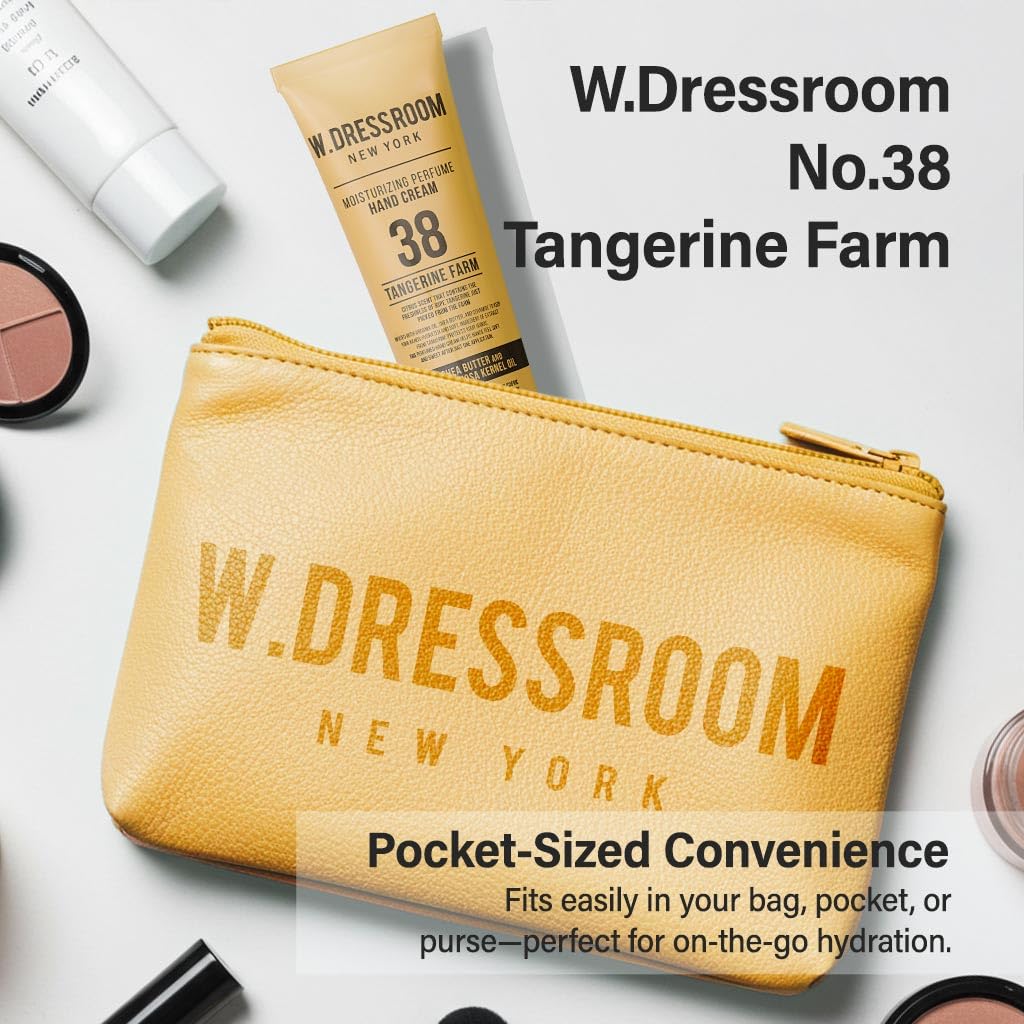 W.Dressroom Moisturizing Hand Cream – Non-Greasy, Quick-Absorbing Korean Hand Lotion, Travel Size 1.69 fl oz (50 ml) Tangerine Farm