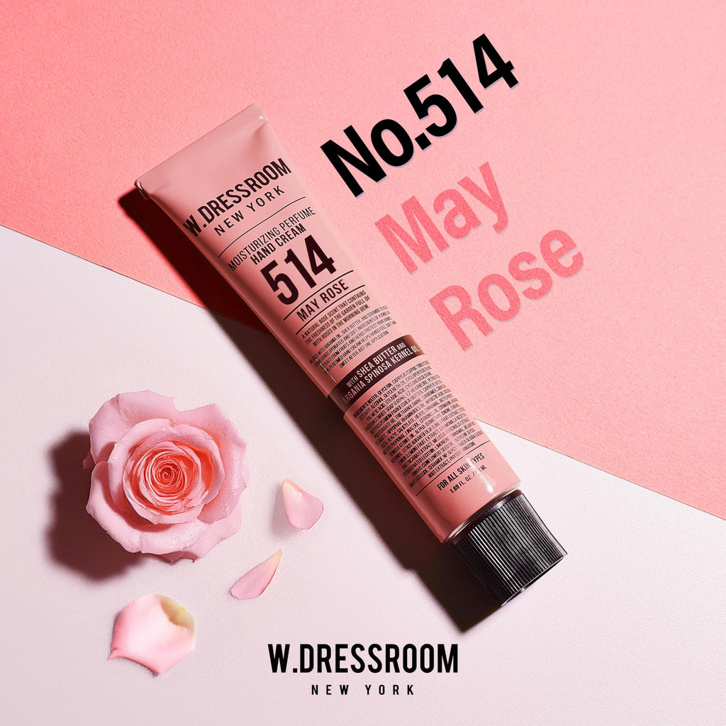 W.Dressroom Moisturizing Hand Cream – Non-Greasy, Quick-Absorbing Korean Hand Lotion (50 ml) – May Rose