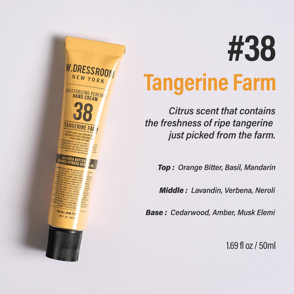 W.Dressroom Moisturizing Hand Cream – Non-Greasy, Quick-Absorbing Korean Hand Lotion, Travel Size 1.69 fl oz (50 ml) Tangerine Farm